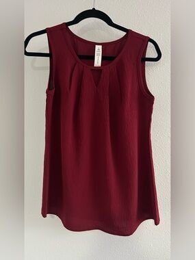 B Sleeveless V-Notch Camisole in Wine by Unknown Brand